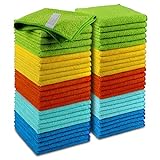 AIDEA Microfiber Cleaning Cloths-50 Pack, Premium All-Purpose Car Cloth, Lint Free, Scratch-Free, Absorbent Cleaning Towel for Cars, SUVs, House, Kitchen, Window, Gifts(12in.x12in.)
