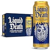 Liquid Death Iced Black Tea, Armless Palmer 19.2 oz King Size Cans (8-Pack)