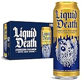 Liquid Death Iced Black Tea, Armless Palmer 19.2 oz King Size Cans (8-Pack)