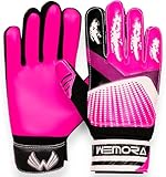 WEMORA Soccer Goalie Gloves for Kids Youth Junior Boys 4mm Anti Slip Strong Grips Palm Football Goalkeeper Gloves