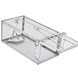 Kensizer Humane Rat Trap, Chipmunk Rodent Trap That Work for Indoor and Outdoor Small Animal - Mouse Voles Hamsters Live Cage Catch and Release