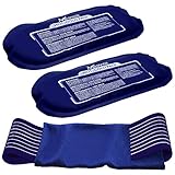 Medvice 2 Reusable Hot and Cold Ice Packs for Injuries, Joint Pain, Muscle Soreness and Body Inflammation - Reusable Gel Wraps - Adjustable & Flexible for Knees, Back, Shoulders, Arms and Legs