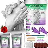 Luna Bean Hand Casting Kit Couples - Hand Mold Kit, Anniversary DIY Gift Couples Gifts for Him & Gifts for Her, Wedding Engagement Gifts for Couples, Girlfriend Boyfriend, Wedding Gifts Husband Wife