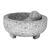 Vasconia 4-Cup Granite Molcajete Mortar and Pestle, Gray