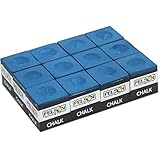Felson Pool Chalk Cubes | Pool Table Accessories for Table Billiards | Pool Cue Chalk & Storage Box | Blue 12 Count (Pack of 1)