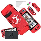 oqpa for Nintendo Switch Case Cute Kawaii Cartoon Design Cover, Fun Funny Fashion Switch Game Shell for Girls Kids Women Screen Protector Glass + TPU Soft Cases for Nintendo Switch (2)
