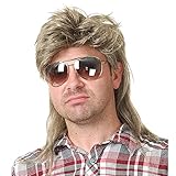 Kaneles Blonde Mullet Wigs for Men 70s 80s Costumes Mens Fancy Party Accessory Cosplay Hair Wig