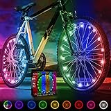 Activ Life Bicycle Spoke Lights (2 Tires, Color-Changing) Fun Accessory for Cool Beach Cruisers, Top Mountain, BMX Trick, Road, Recumbent, Commuting, Tandem, Kids & Folding Bike Best Wheel Lights