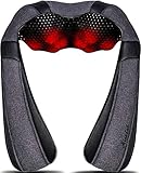Shiatsu Electric Massager with Heat, Kneading Massage Pillow for Neck, Back, Shoulder, Muscle Pain Relief, Get Well Soon Presents - Christmas Gifts