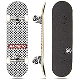 Magneto Complete Skateboard | Maple Wood | ABEC 5 Bearings | Double Kick Concave Deck | Kids Skateboard Cruiser Skateboard | Skateboards for Beginners, Teens & Adults (Free Stickers Included)
