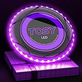 TOSY 36 & 360 LED Flying Disc - Extremely Bright, Smart Auto Light Up, 175g Frisbee, Rechargeable, Patent-Pending, Gift for Adult/Men/Boys/Teens/Kids, Birthday, Lawn, Outdoor, Beach & Camping Games