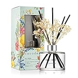 COCODOR Preserved Real Flower Reed Diffuser/April Breeze / 6.7oz(200ml) / 1 Pack/Reed Diffuser Set, Oil Diffuser & Reed Diffuser Sticks, Home Decor & Office Decor, Fragrance and Gifts