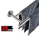 JQK Double Bath Towel Bar, 30 Inch Stainless Steel Towel Rack for Bathroom, Towel Holder Brushed Finished Wall Mount, 33 in Total Length, TB100L30-BN
