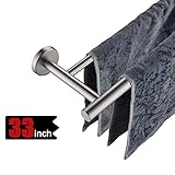 JQK Double Bath Towel Bar, 30 Inch Stainless Steel Towel Rack for Bathroom, Towel Holder Brushed Finished Wall Mount, 33 in Total Length, TB100L30-BN