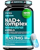 NAD Supplement 8457mg – Extra Strength NMN Alternative Liposomal NAD+ for Women & Men w/ Urolithin A, Resveratrol, CoQ10, Alpha Lipoic Acid – Energy, Anti-Aging, Cell Regeneration 30-Day Supply Thinbi