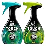 Febreze Fabric Spray, Unstopables Touch Fabric Refresher Spray, Odor Fighter for Strong Odor, Fresh & Paradise, 16.9 Oz (2 Count)