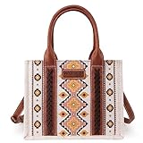 Wrangler Tote Bag for Women Western Shoulder Purses Boho Aztec Satchel Hobo Handbags, WG2202-8120CF