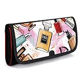 Altheory Watercolor Cosmetics Perfumes Carrying Case For Nintendos Switch Watercolor Cosmetics Perfumes Switch Game Case 5 Games Cartridges Soft Travel Carrying Case for Switch Console Accessories