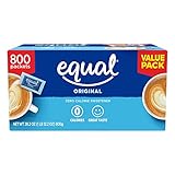 EQUAL 0 Calorie Sweetener, Sugar Substitute, Zero Calorie Sugar Alternative Sweetener Packets, Sugar Alternative, 800 Count