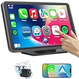 Wireless Car Stereo Compatable with Apple CarPlay and Android Auto,7' HD Portable Bluetooth CarPlay Touch Screen for Car,with Backup Camera Car play for all cars