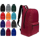 24-Pack 17' School Backpacks for Kids - Backpacks in Bulk for Elementary, Middle, and High School Students, 12 Assorted Colors