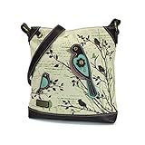 Chala Safari Canvas Mid-Size Crossbody Messenger Bag - Bird