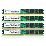 8GB Kit (4x2GB) DDR2 800 Udimm RAM, ROYEMAI DDR2-800 mhz PC2-6400 /PC2-6400U DDR2 2GB 1.8V CL6 240 Pin Non-ECC Unbuffered Desktop RAM Memory Modules