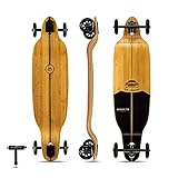 Glider Collection | 40' x 9.25' | Premium Longboard Skateboard | Large Big 100mm Wheels | Bamboo Deck with Hard Maple Core | Cruiser Carver | Fully Assembled | Men Women Adults Teens | Free Skate Tool