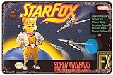 Video Game Metal Posters Star Fox SNES Video Game Tin Metal Tin Signs 8 x 12 in