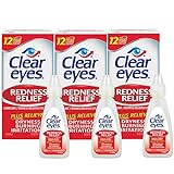 Clear Eyes,Redness Relief Eye Drops, 0.5 Fl Oz (Pack of 3)