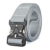 MOZETO Tactical Belts for Men Military Style Work Hiking Riggers Web Gun Belt with Heavy Duty Quick Release Metal Buckle