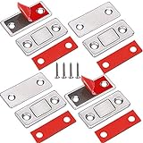 Cabinet Magnetic Catch Jiayi 4 Pack Ultra Thin Cabinet Door Magnetic Catch for Drawer Magnets Adhesive Cabinet Latch Magnetic Closures for Kitchen Closet Door Closing Magnetic Door Catch Closer