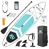 ADVENOR paddle board 11'x33 x6 Extra Wide Inflatable Stand Up with SUP Accessories Including Adjustable paddle,Backpack,Waterproof Bag,Leash,and Hand Pump,Repair Kit (Green)