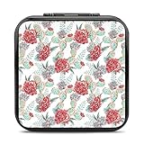 Vintage Watercolor Cactus Flower Game Card Case for Switch Hard Shell Protective Storage Box with 24 Card Slots
