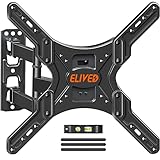 ELIVED UL Listed TV Wall Mount for Most 26-55 Inch TVs, Swivel and Tilt Full Motion TV Mount with Single Stud Perfect Center Design, Wall Mount TV Bracket Max VESA 400x400mm, Holds up to 88 lbs.