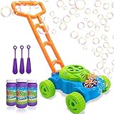 Lydaz Bubble Lawn Mower for Toddlers, Kids Bubble Blower Maker Machine, Summer Outdoor Push Backyard Gardening Toys, Birthday Gifts Party Games Push Toys for Preschool Baby Boys Girls