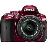 Nikon D5300 24.2 MP CMOS Digital SLR Camera with 18-55mm f/3.5-5.6G ED VR II Auto Focus-S DX NIKKOR Zoom Lens (Red) - (Renewed)