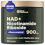PacificCoast NutriLabs Reus Research NMN Supplement Alternative - Liposomal Nicotinamide Riboside w/Resveratrol & Quercetin - High Purity NAD Supplement for Anti-Aging, Energy, Focus - 80 Capsules