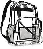 Amazon Basics School Backpack, Clear