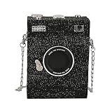 KUANG! Camera Shaped Shoulder Bag PU Leather Crossbody Bag Vintage Novelty Handbag Purse