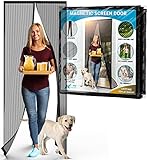 Flux Phenom The Original Magnetic Screen Door - Easy Install, Self-Closing, Pet-Friendly Door Screen Magnetic Closure - Heavy Duty Magnetic Door Screen Mesh for Convenient Entry, Keeps Bugs Out