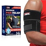 FEATOL Bicep Tendonitis Brace Compression Sleeve Support, Upper Arm Brace Bicep Support Bands for Pain Relief, Muscle Strains and Inflammation, Tricep/Bicep Wrap for Men and Women