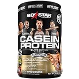 Six Star Elite Series Casein Protein Powder, Slow-Digesting Micellar Casein Protein for Extended Amino Acids Release,Triple Chocolate, 26 Servings (2lbs)(packaging may vary)