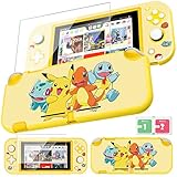 oqpa for Nintendo Switch Lite 2019 Case for Girls Boys Kids PC Cute Kawaii Anime Cartoon Character Design Cool Fun Slim Protective Cases Hard Shell Cover with Screen Protector Glass for Switch Lite,P