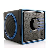 GOgroove SonaVERSE BX Wired Portable Speaker with USB Music Player - Cube Speaker with USB Flash Drive MP3 Input, 3.5mm AUX Port, Playback Buttons, Rechargeable 5 Hour Battery (Wired AUX Only)