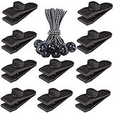 Tarp Clips Heavy Duty Lock Grip, 20 Pack Tarp Clamps Heavy Duty, Shark Tent Fasteners Clips Holder, Pool Awning Cover Bungee Cord Clip, Car Cover Clamp