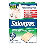 Salonpas Pain Relieving Patch for Back, Neck, Shoulder, Knee Pain and Muscle Soreness - 8 Hour Pain Relief - 60 Count