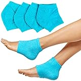 ZenToes Moisturizing Fuzzy Sleep Socks with Vitamin E, Olive Oil and Jojoba Seed Oil to Soften and Hydrate Dry Cracked Heels (Regular, Blue)