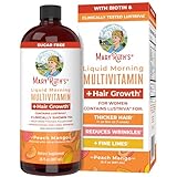 MaryRuth's Liquid Multivitamin + Lustriva® Hair Growth for Women| Biotin 10000mcg | Vitamin D | B Vitamins | Clinically Tested for Thicker Hair, Wrinkles, Fine Lines, Skin Care | Ages 18+ | 30 Fl Oz