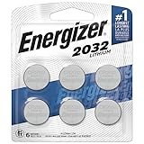 Energizer CR2032 Batteries, 3V Lithium Coin Cell 2032 Watch Battery,White (6 Count)